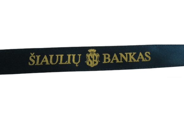 Juostelė su logotipu Šiauliu bankas Baltas logotipas
