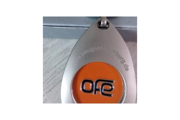 Raktų pakabukas su moneta parduotuvės vežimėliams