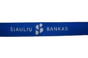 Juostelė su logotipu Šiauliu bankas Baltas logotipas