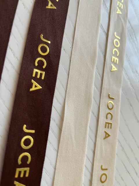 Medvilnės juostelė su logotipu