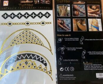 Auksinės laikinos tatuiruotės vasarai
