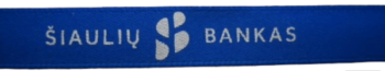 Juostelė su logotipu Šiauliu bankas Baltas logotipas