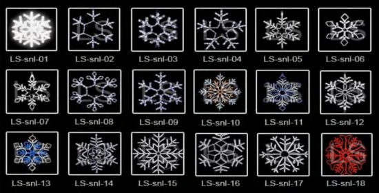 LED snaigės. Didelės Kalėdines dekoracijos