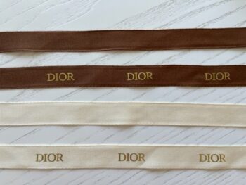 Sustainable biodegradable ribbon with logo